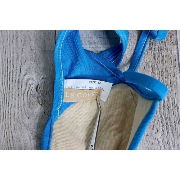 BOGOF LE Cove Padded Blue Wrinkled Underwire Bikini Swim Top 12 Beach Swimwear - Picture 7 of 8